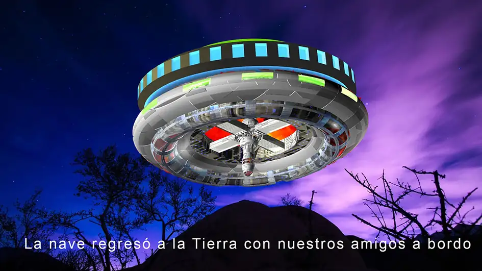 En un planeta de una galaxia lejana 20 nave espacial regreso